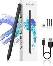 Surface Pro 11/10/9/8/7/6/5/X Pen Stylus for Microsoft - Surface Go/Book/Laptop/Studio Stylus with 4096 Pressure Sensitivity and Palm Rejection, Rechargeable Magnetic Attachment Digital Surface Pen