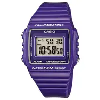在飛比找PChome24h購物優惠-CASIO 多彩繽紛大方數位錶-紫色/W-215H-6A