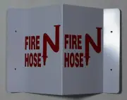 FIRE Hose 3D Projection Sign/FIRE Hose Hallway Sign (White....- -REF24-1027