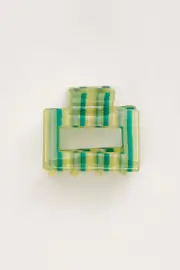Green Stripe Hair Claw