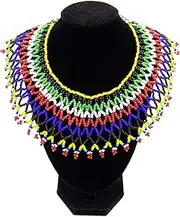 [AUEAR] Colorful Beaded Necklace Maasai Necklace South African Necklace African Necklace for Women Best Gift, Beads