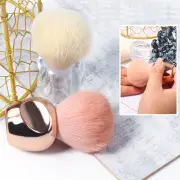 2pcs Nail Dust Cleaner Brush Exquisite Mellow Handle Soft Hair Nail Dust Powder