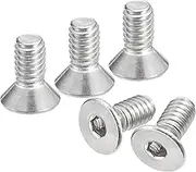 uxcell #8-32x3/8 Flat Countersunk Head Socket Cap Screws, 50Pcs 304 Stainless Steel Hex Socket Flat Head Screws, Full Thread, Countersunk Bolts