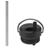 Klean Kanteen Twist Cap + steel straw - fits TKWide Klean Kanteen bottles only black standard