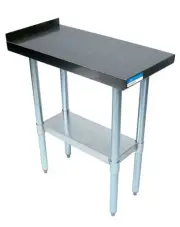 BK Resources Commercial Kitchen Stainless Filler Prep Table 15"W x 30"D