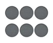 6Pcs Drink Coasters with Holder,Silicone Coasters Tabletop Protection for Any Table Type,Wood,Glass