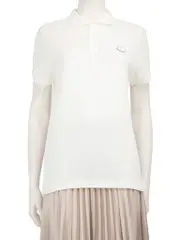 White Logo Patch Polo Top