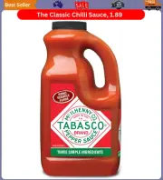 TABASCO ORIGINAL RED PEPPER SAUCE, The Classic Chilli Sauce, 1.89 L - FREE POST
