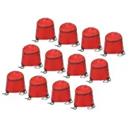 12Pcs 13x16.5" Polyester Drawstring Bag Gym Backpack Bulk Cinch Sack Red