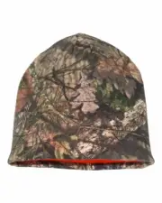 Mossy Oak Country Camo Reversible Stocking Cap Beanie, Orange Camouflage Hat