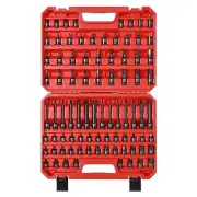 84 Pieces 3/8" Dr. Master Hex Bit Impact Socket Set, CR-MO, SAE/Metric, Impac...