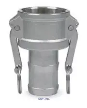 2" Type C Camlock Female Coupler x Hose Barb Aluminum Hose Fitting C200IAL