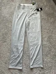 NWT - Adidas Size M Incite Baseball Pants Gray Slim Cleat Cut Sports Uniform