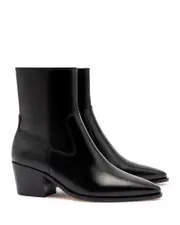 Larroude Women's Dean Pointed Toe Block Heel Ankle Boots