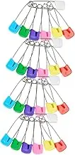 ULDIGI 50pcs Safety Pins Plastic Head Nappy Pins for Clothing Diapers Bibs Random Color Lightweight Portable Suitable for Adults Easy to Use Random Color