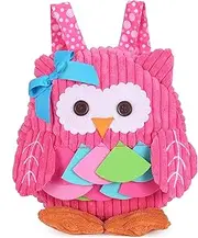 [Rejolly] Toddler Mini Backpack for Girls Boys Cute 3D Animal Cartoon Children Preschool Backpack Pink Owl Plush Bag for Kids