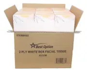 Tissue 2-Ply Flushable & Facial White Soft Gentle Durable Hypoallergenic 12/130