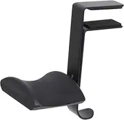 CONGARTENO Adjustable Headset Holder Under Desk Mount Hanger for Gaming Headphones Durable Clip Design with PU Cushion Sturdy Earphone Rack for Home Office Use