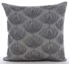 Decorative Throw Pillow Cover Grey 16"x16", Sofa Decor Cotton - Pearl Harvest