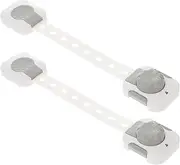 ZUNOXAZ 2 PC Hand Secure Lock Multifunctional Protection Lock for Wardrobe Cupboard and Safety Grey Easy for Adults Childproof Design