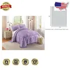 Modern Lavender Chenille Bedspread - California King Size with Traditional Flair