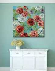 Roses Bloom Stretched Canvas Print Framed Wall Art F115