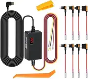 WODHMIEY Dash Cam Hardwire Kit 12V-24V to 5V 3A with Voltage Display, Adjustable Converter, 24H Parking, Battery Drain Safeguards, Type-C, Delay Start & Stop, Overcurrent & Overvoltage Safeguards