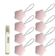 Duvet Pins,8X Double Sided Plush Star Shape Pin - Home Bedding Accessories, Bedroom Quilt Cover Fixer, with Storage Box for Towel Pads