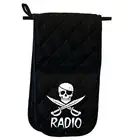 Pirate Radio - Novelty Double Mitt Oven Gloves Double Kitchen Chef BBQ Mitts
