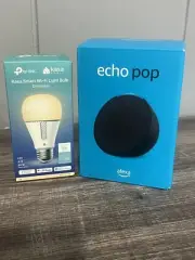Amazon Echo Pop With Smart Bulb Works With Alexa NEW