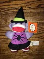 New Sweet Sprouts Halloween Sock Monkey Witch Monkey PLUSH 9" Halloween 2013 NWT