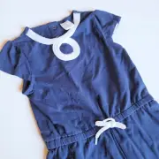 Gymboree Girls 6 Cape Cod Cutie Navy Nautical Romper NWT Braided Rope Knit 2011