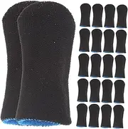 HOMOBABE 10 Pairs Sweat Resistant Finger Sleeves for Gaming Slip Breathable Thumb Protective Covers for Smooth Touch Screen Experience