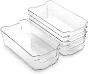 BINO | Stackable Storage Bins, Medium - 4 Pack | the Stacker Collection | Clear