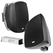 6.5" Outdoor Patio Speaker Pair Bluetooth 5.0 - Swivel Mount 100W, IP66 Black