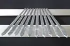 10 x Narrow Flat Aluminium Chicken Lamb Pork Beef Shish Kebab Charcoal Skewers