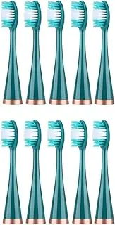 NWHEJIRM 10pcs/lot Electric Toothbrush Heads Replacement Brush Heads, Compatible For Electric Toothbrush Whitening Teeth Brush(Brown)