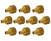Uponor Q4575075 ProPEX 1/2” PEX X 3/4” FPT Brass Adapter Fitting Lot of 10
