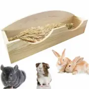 Rabbit Fodder Hay Feeder Manger Rack Stand Food Bowl Guinea Pig Pet Grass Bowl