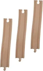 DIY Wooden Train Tracks 3 Piece Set Boys and Girls Educational Toy Train Track Toy Expandable Safe
