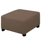 Easy-Going Stretch Square Ottoman Cover Folding Storage Stool Furniture Prote...
