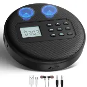Portable CD Player with Speakers:Rechargeable Walkman CD Player for Car with ...