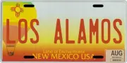 Los Alamos Nuclear Lab Site New Mexico Land of Enchantment Balloon License plate