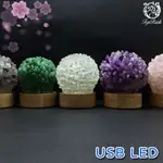 天然水晶原礦小夜燈 USB LED 床頭燈 紫水晶燈 粉晶燈 彩螢石燈 東菱玉燈 光明燈 長明燈 小夜燈 御守水晶