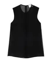 AMI Paris Semi-Sheer Sleeveless Top FR36,FR38 Black