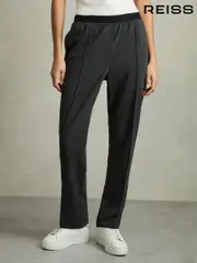 Reiss Charcoal Grey Lucia Petite Elasticated-Waistband Tapered Trousers (AU6650) | $265