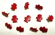 Fire Hydrant Metal Brads RED Scrapbook Cards Crafts Lot 12