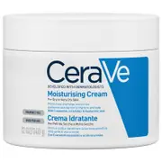 CeraVe Moisturising Cream For Dry to Very Dry Skin, Moisturiser to Help Restore the Protective Skin Barrier of the Face and Body, Hyaluronic Acid + 3 Essential Ceramides, Fragrance Free, 340g