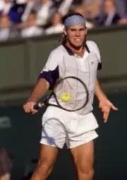 Nicolas Pereira of Venezuela at the Wimbledon Lawn Tennis Champion- Old Photo