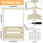 Wood Baby Shower Crate Closet Practical Baby Storage Crate with Handle WhdyS